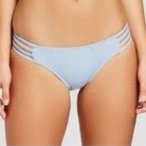 Women's Strappy Bikini Bottom Periwinkle Blue S